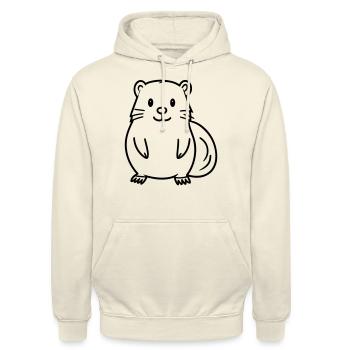 Murmeltier - Unisex Hoodie - Vanille-Milchshake - Vorne - Alina (178cm) & Michal (187cm)