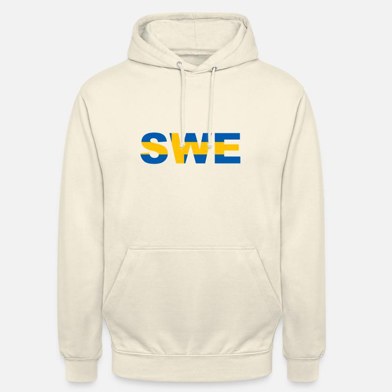 Drapeau Suède Code ISO SWE - Sweat-shirt à capuche unisexe - vanille