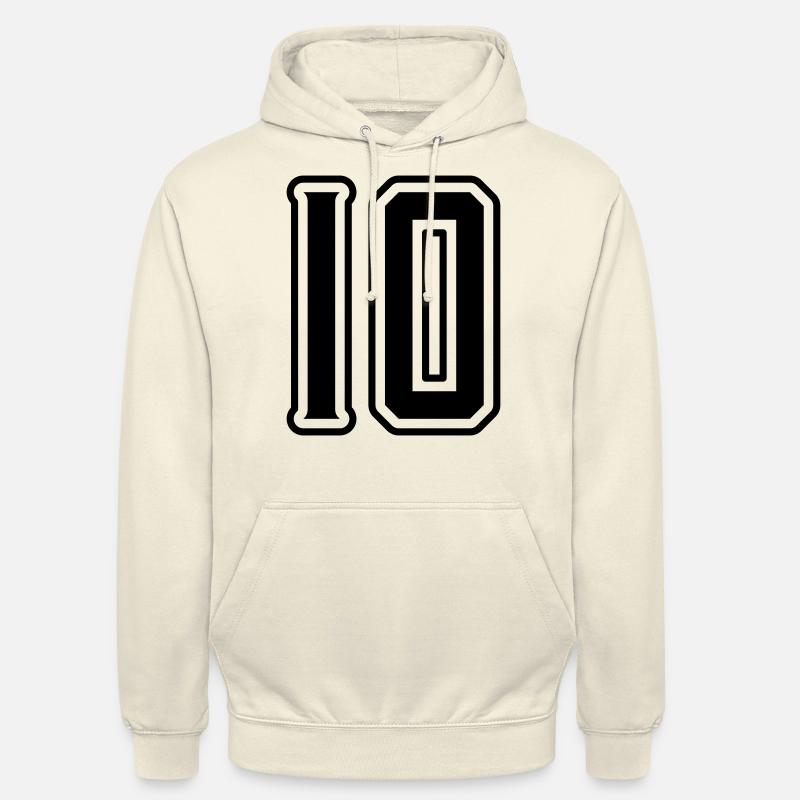 Symbole de 10 chiffres - Sweat-shirt à capuche unisexe - vanille