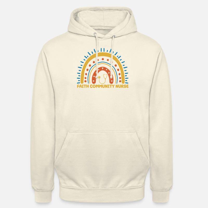 Infirmière communautaire Boho Rainbow - Sweat-shirt à capuche unisexe - vanille
