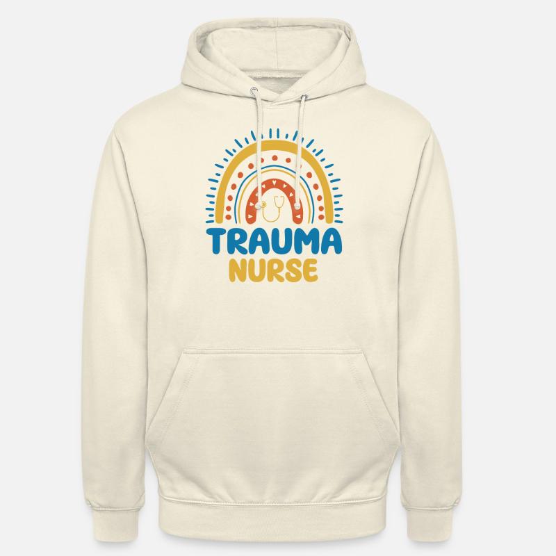 Trauma Nurse Boho Rainbow Design - Sweat-shirt à capuche unisexe - vanille