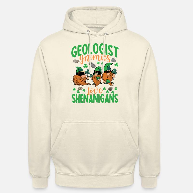 Gnomies géologue Saint-Patrick - Sweat-shirt à capuche unisexe - vanille
