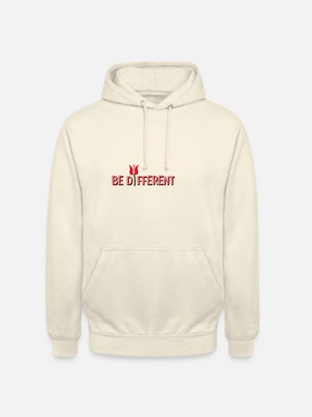 Be Different Tulips & Positive Affirmations - Unisex Hoodie - vanilla