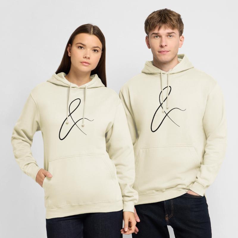 and characters in cursive script Unisex Hoodie