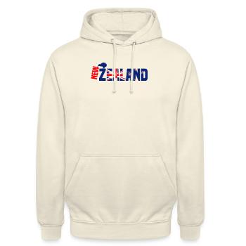 nouvelle-Zélande - Sweat-shirt à capuche unisexe - vanille - Devant - Alina (178cm) & Michal (187cm)