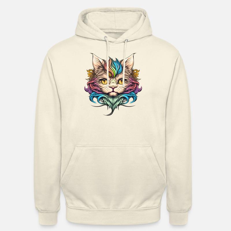 Chat cool - Sweat-shirt à capuche unisexe - vanille