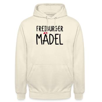 Freiburger Mädel - Unisex Hoodie - Vanille-Milchshake - Vorne - Alina (178cm) & Michal (187cm)