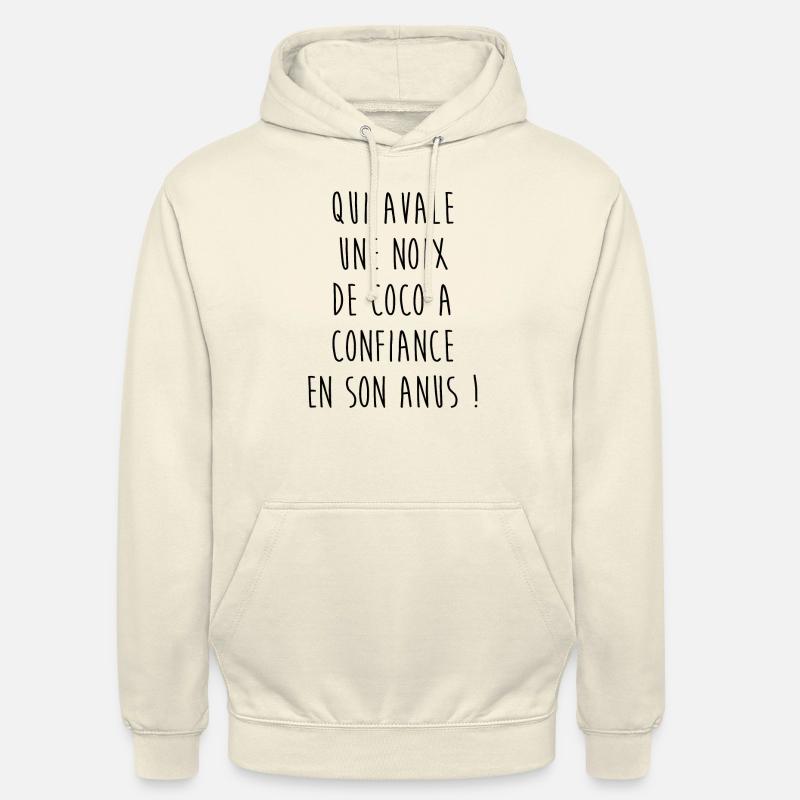 ...une noix de coco - Sweat-shirt à capuche unisexe - vanille