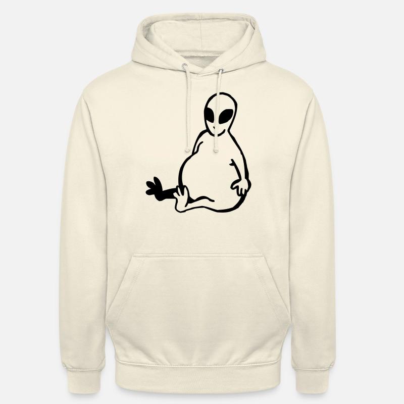 Dicker Alien - Sweat-shirt à capuche unisexe - vanille