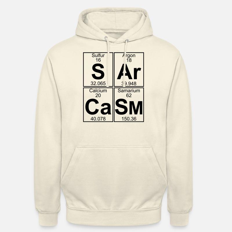 S-Ar-Ca-Sm (sarcasm) - Full - Sweat-shirt à capuche unisexe - vanille