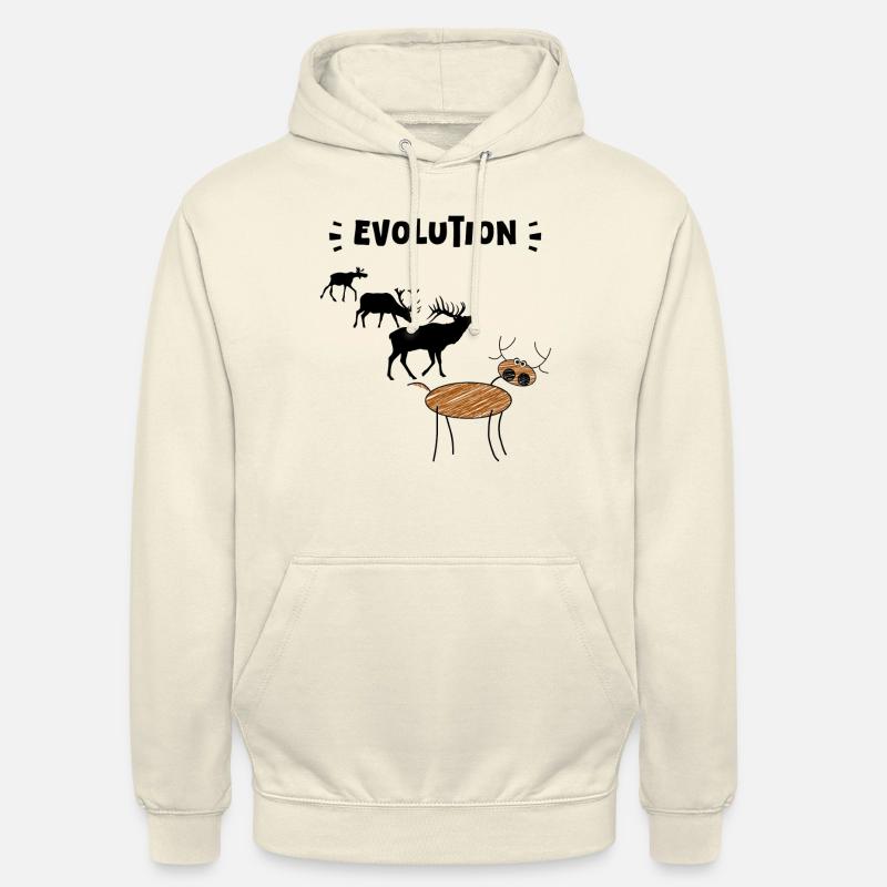 Deer Evolution – Drôles d’étapes de l’évolution. Sweat-shirt à capuche unisexe