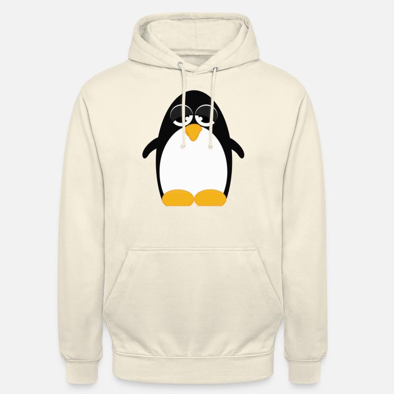 Pingouin (pingouin) 02 - Sweat-shirt à capuche unisexe - vanille