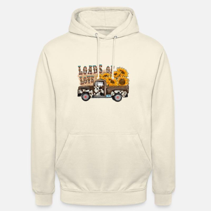 Charges de tournesol de l’amour - Sweat-shirt à capuche unisexe - vanille