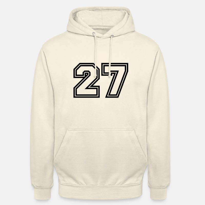 Symbole numérique 27 - Sweat-shirt à capuche unisexe - vanille