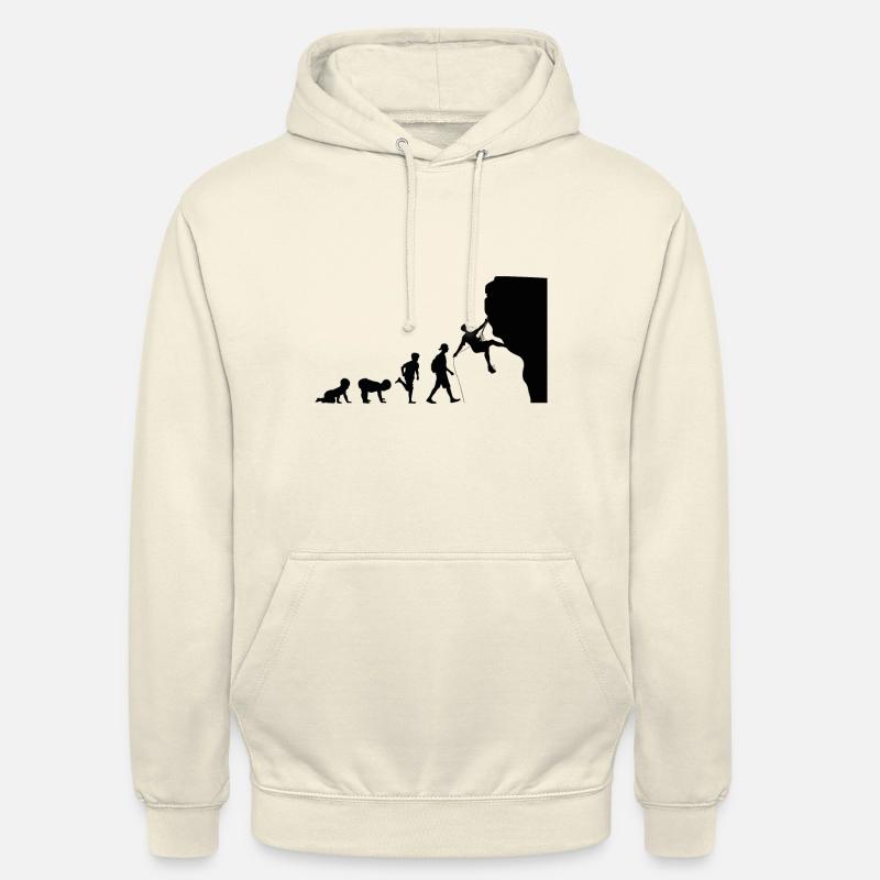 Évolution escalade - Sweat-shirt à capuche unisexe - vanille