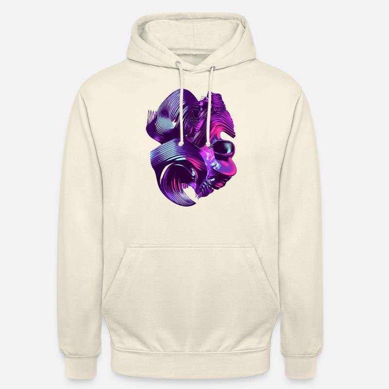 Fluid structures in cosmic light - Unisex Hoodie - vanilla