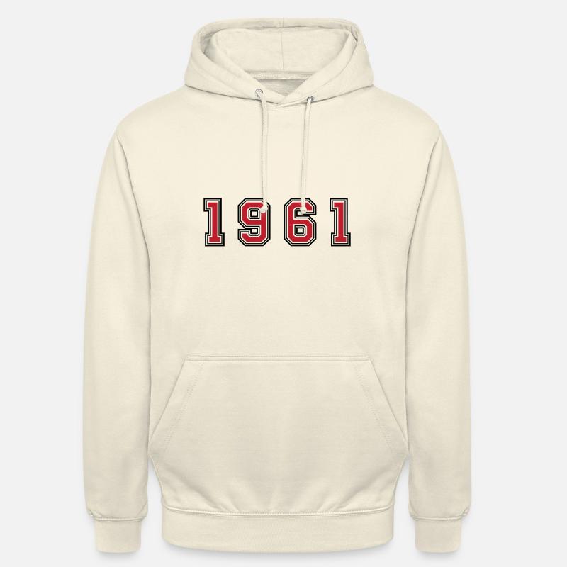 Numéro de l’année 1961 - Sweat-shirt à capuche unisexe - vanille