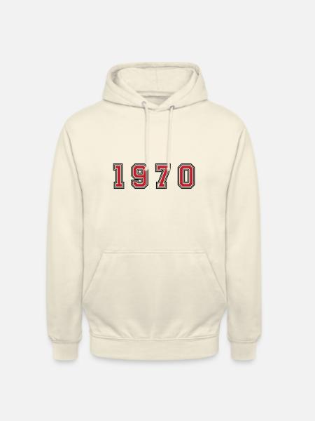 1970 year number - Unisex Hoodie - vanilla