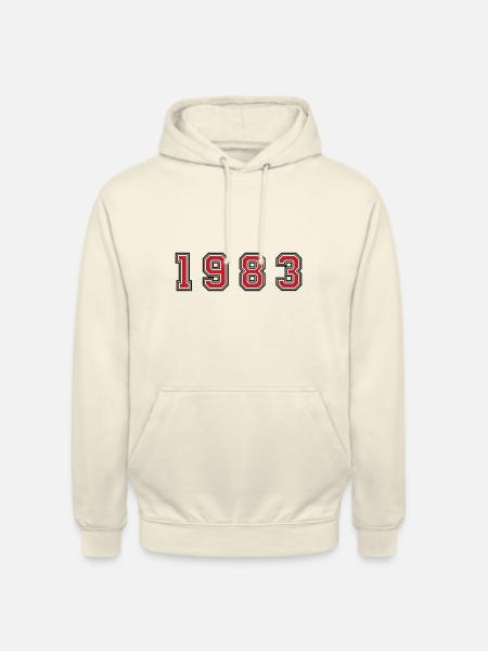 1983 year number - Unisex Hoodie - vanilla