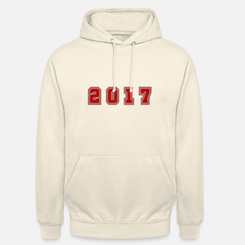 Numéro de l’année 2017 - Sweat-shirt à capuche unisexe - vanille