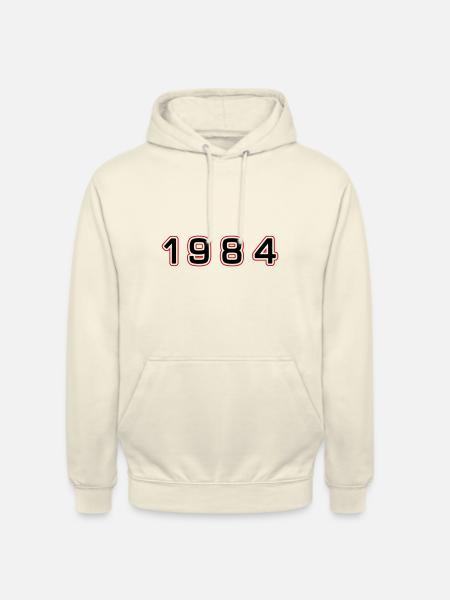 Numéro de l’année 1984 - Sweat-shirt à capuche unisexe - vanille