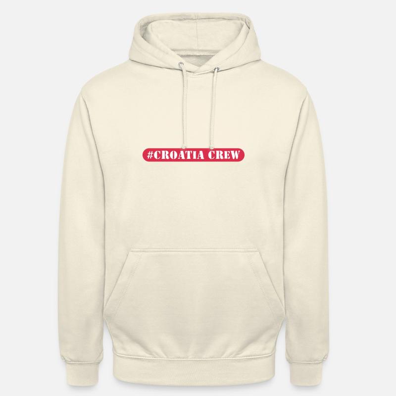 Croatie Équipage - Sweat-shirt à capuche unisexe - vanille