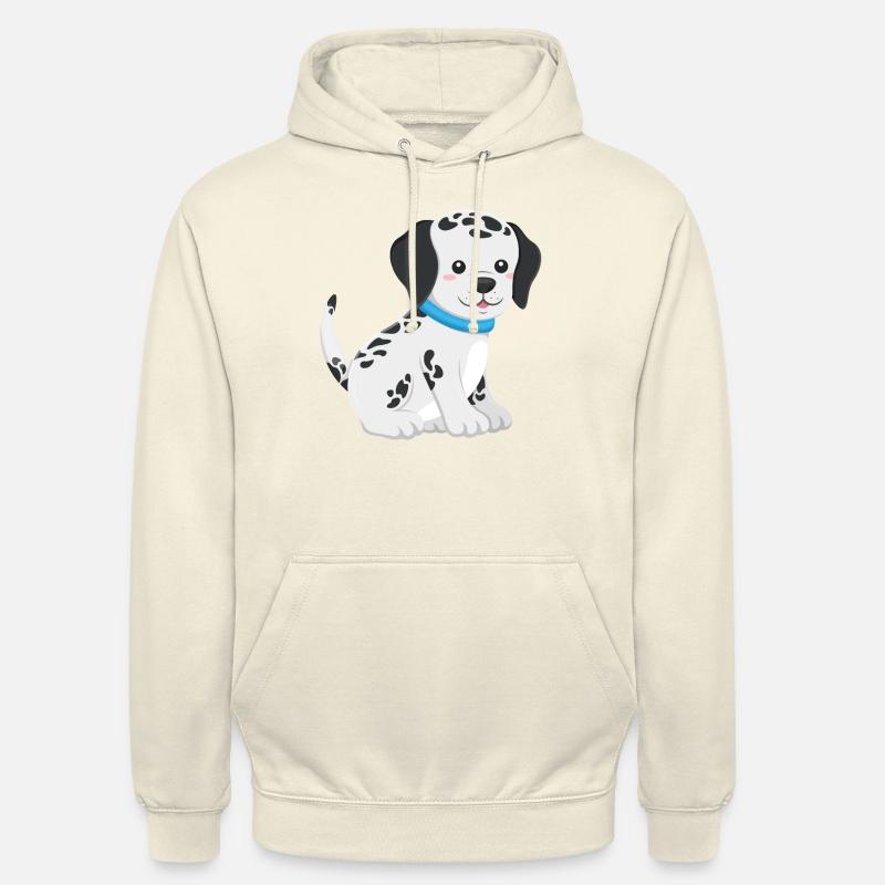 Chiot dalmatien - Sweat-shirt à capuche unisexe - vanille