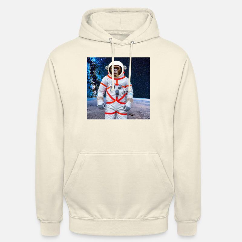 Singe dans l’espace - Sweat-shirt à capuche unisexe - vanille