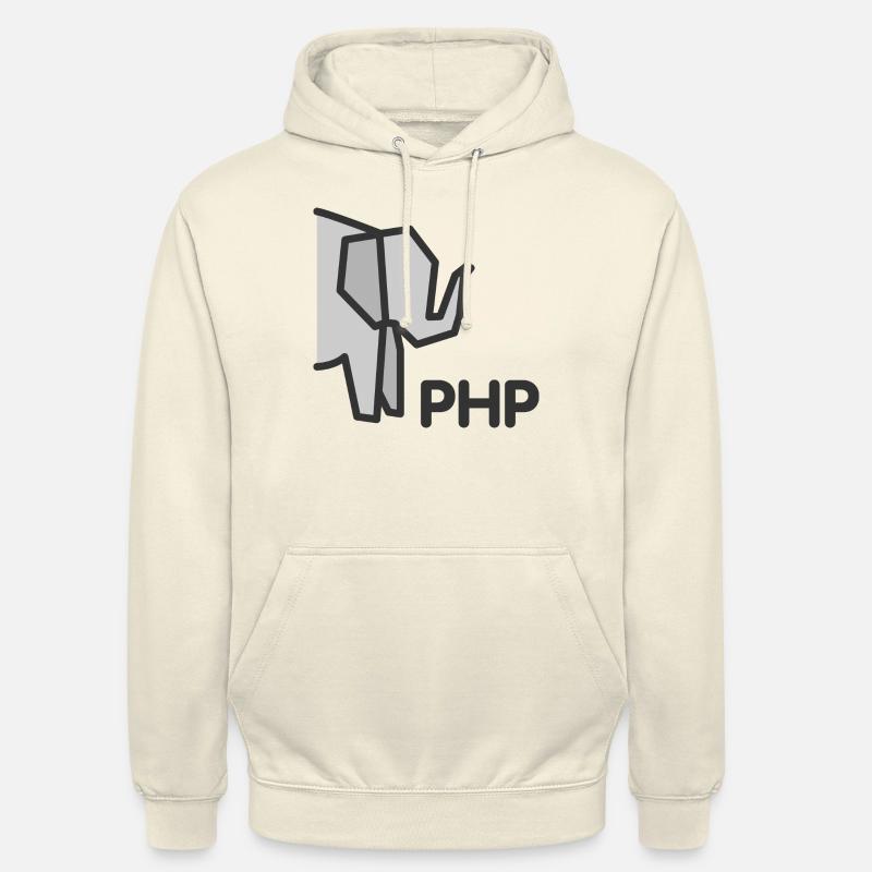 PHP Elephant - Sweat-shirt à capuche unisexe - vanille