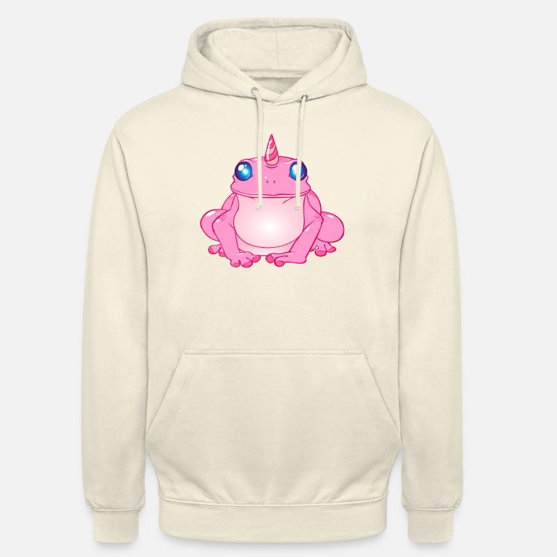 Grenouille Licorne - Sweat-shirt à capuche unisexe - vanille