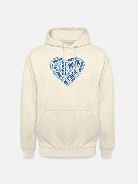 Message heart I love you Dad - Unisex Hoodie - vanilla