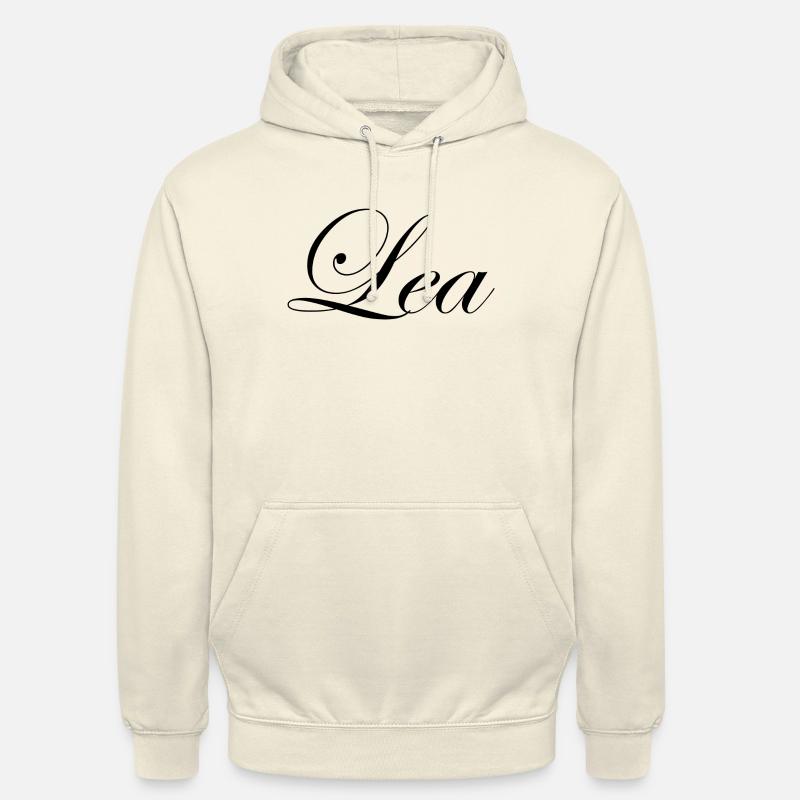Lea Beau Nom Noir - Sweat-shirt à capuche unisexe - vanille