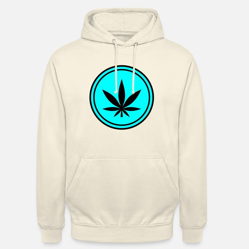 Icône de feuille de chanvre - Sweat-shirt à capuche unisexe - vanille