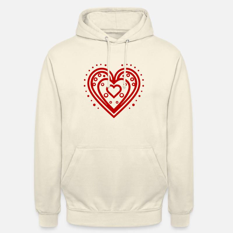 Herz Design Love - Unisex Hoodie - Vanille-Milchshake