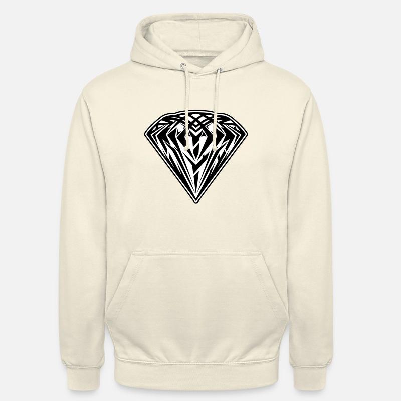 Icône de symbole de diamant - Sweat-shirt à capuche unisexe - vanille