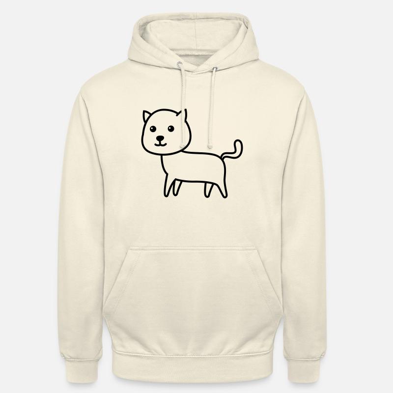 Chat Comic Animal - Sweat-shirt à capuche unisexe - vanille