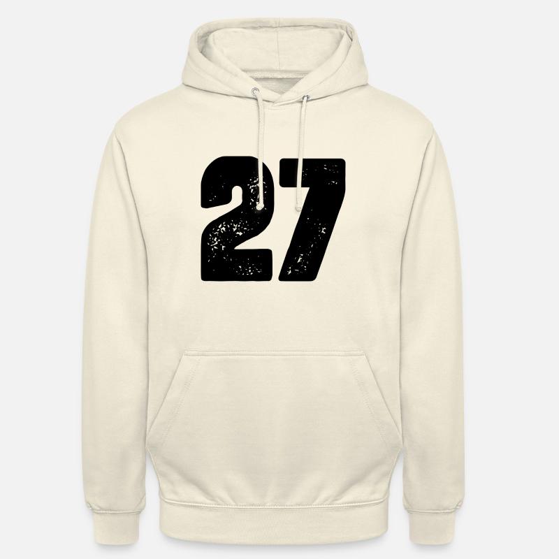 Maillot à 27 chiffres - Sweat-shirt à capuche unisexe - vanille
