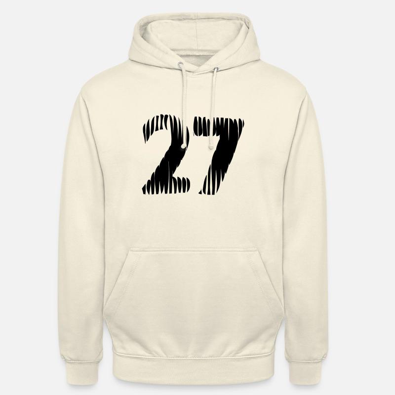 Maillot à 27 chiffres - Sweat-shirt à capuche unisexe - vanille