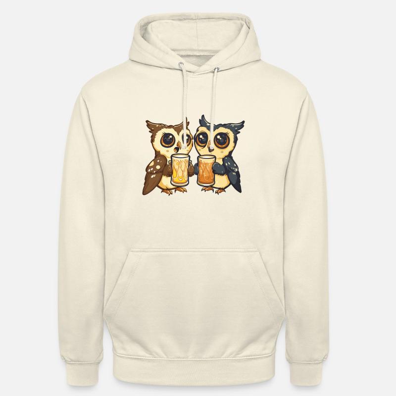 Owl Beer Alcool Drôle - Sweat-shirt à capuche unisexe - vanille