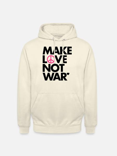 Make Love Not War - Unisex Hoodie - Vanille-Milchshake