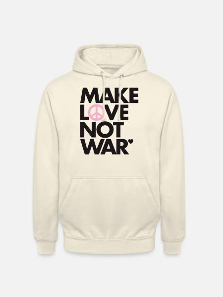 Make Love Not War - Unisex Hoodie - Vanille-Milchshake
