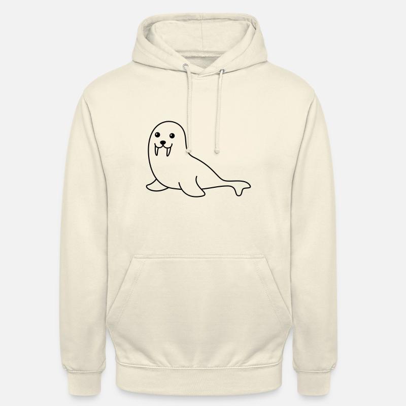 Robbe Tier Comic - Sweat-shirt à capuche unisexe - vanille