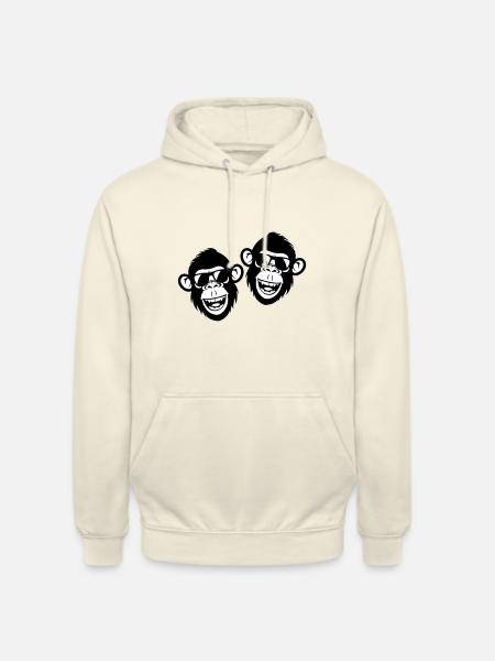 Monkey Funny Cool - Unisex Hoodie - vanilla