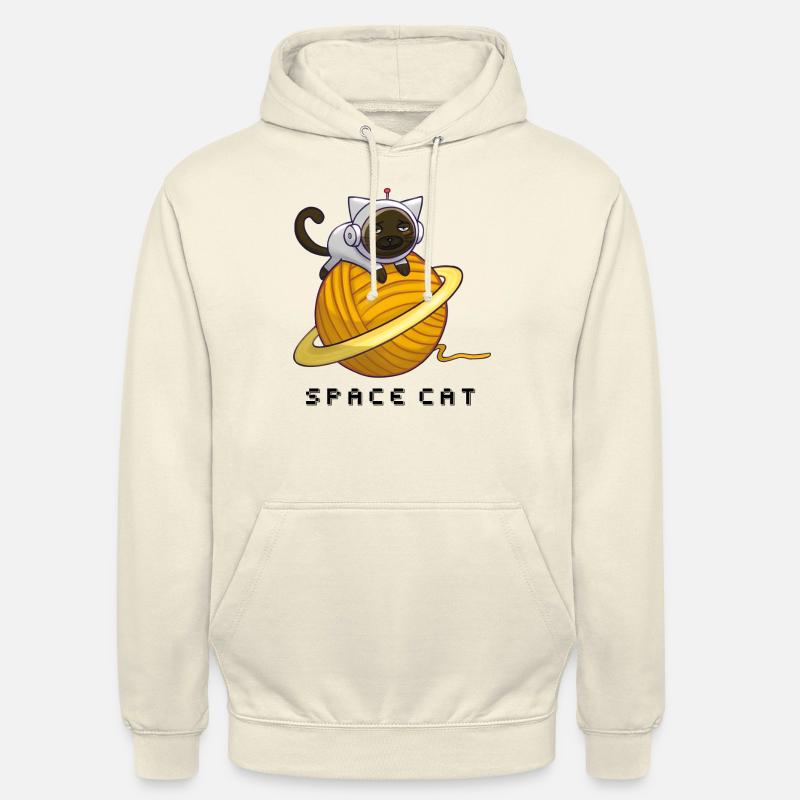 Chat de l’espace - Sweat-shirt à capuche unisexe - vanille
