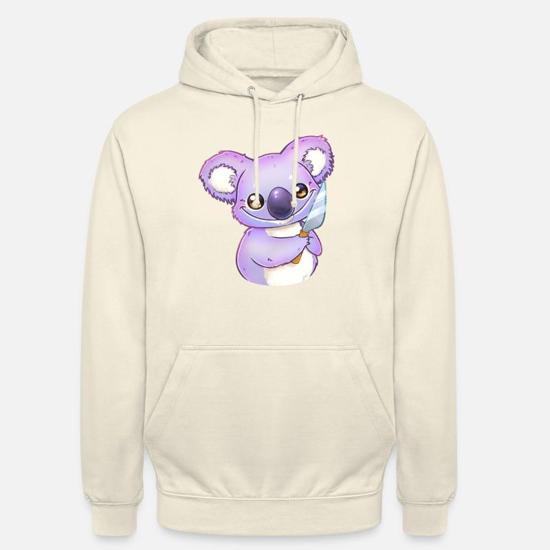 Koala mit Messer - Unisex Hoodie - Vanille-Milchshake