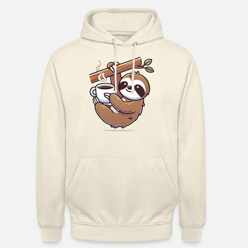 Faultier mit Kaffee - Unisex Hoodie - Vanille-Milchshake