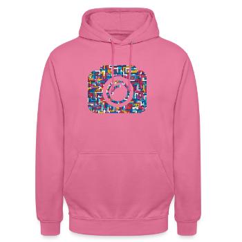 Kamera Fotokamera Linse - Unisex Hoodie - Pink - Vorne - Alina (178cm) & Michal (187cm)