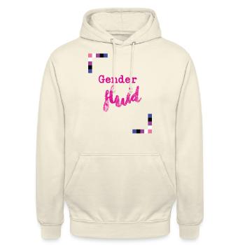 Gender Fluid - Unisex Hoodie - Vanille-Milchshake - Vorne - Alina (178cm) & Michal (187cm)