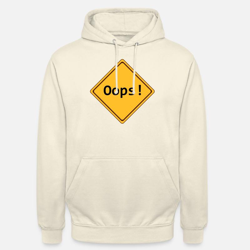 error, oops !, customizable - Unisex Hoodie - vanilla