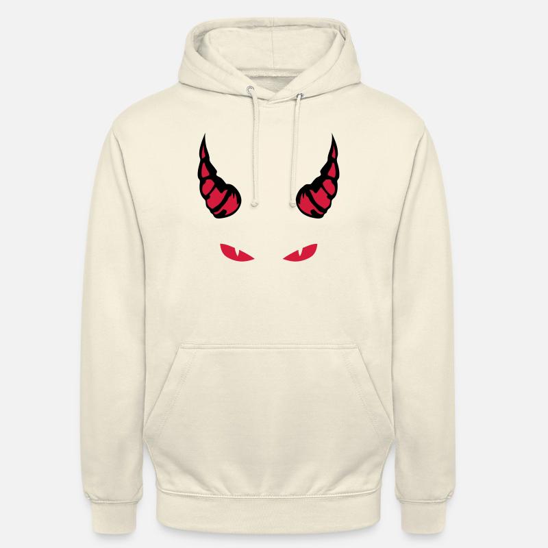 corne diable oeil mechant feroce 1910 - Sweat-shirt à capuche unisexe - vanille